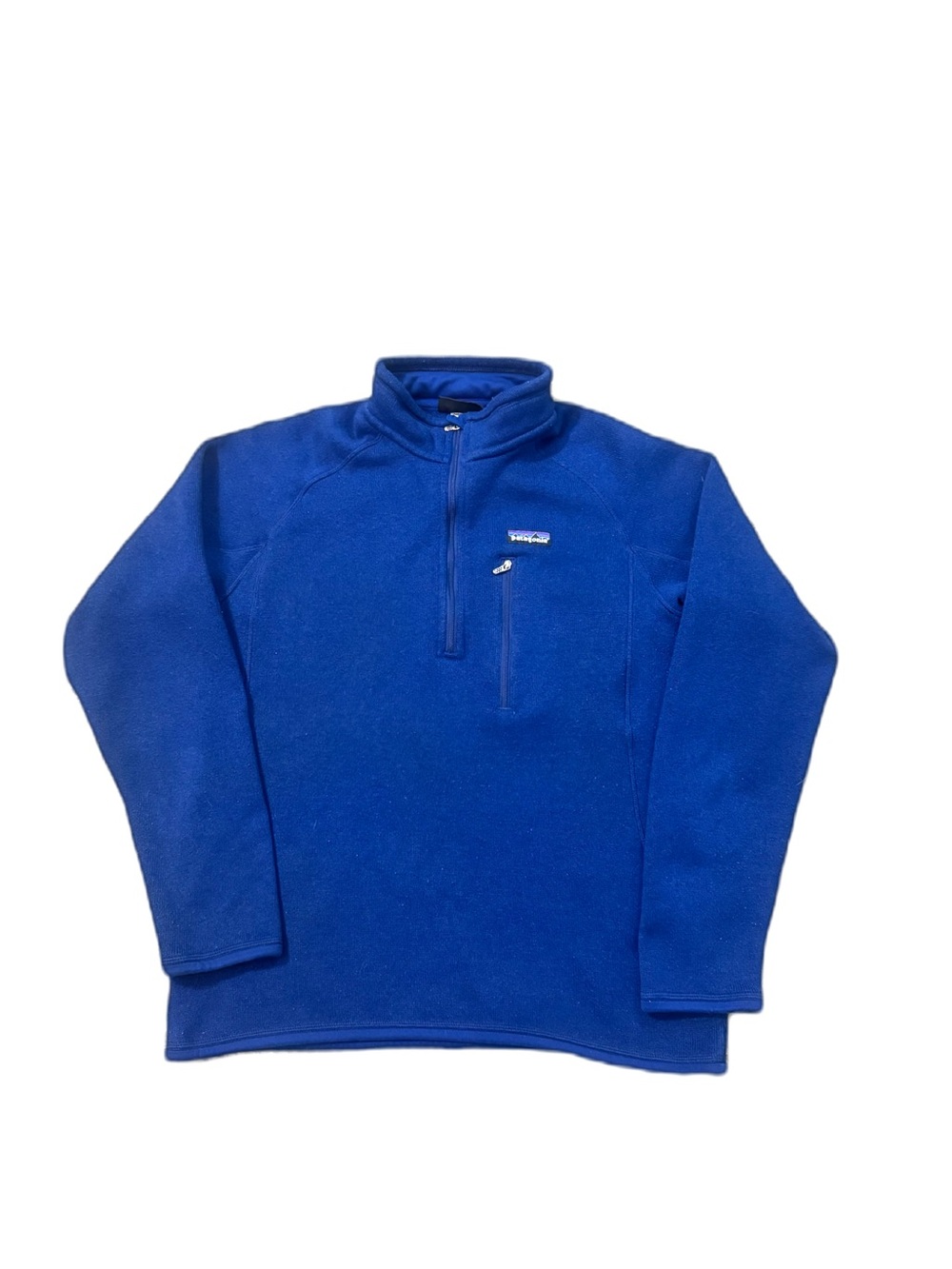 Patagonia better sweater quarter zip fleece jacket blue M mens
